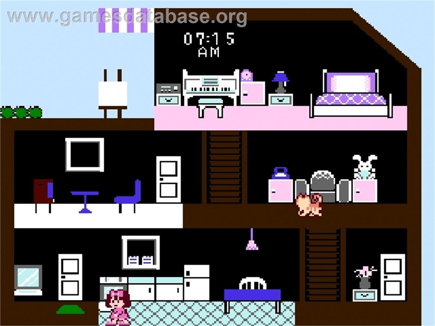 Apple Town Monogatari - Little Computer People - Nintendo Famicom Disk System - Artwork - In Game