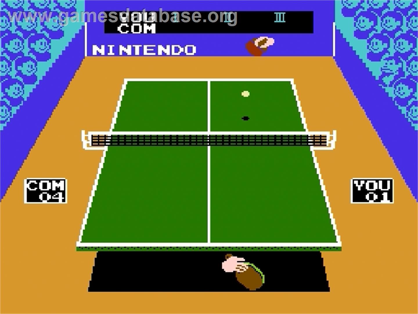 Smash Ping Pong - Nintendo Famicom Disk System - Artwork - In Game