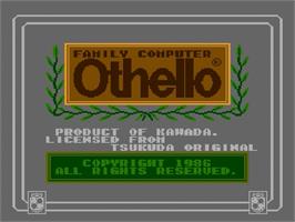 Title screen of Family Computer Othello on the Nintendo Famicom Disk System.