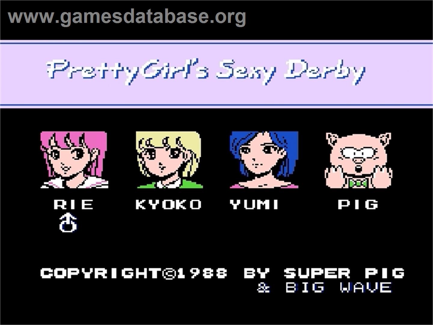 Bishoujo Sexy Derby - Nintendo Famicom Disk System - Artwork - Title Screen