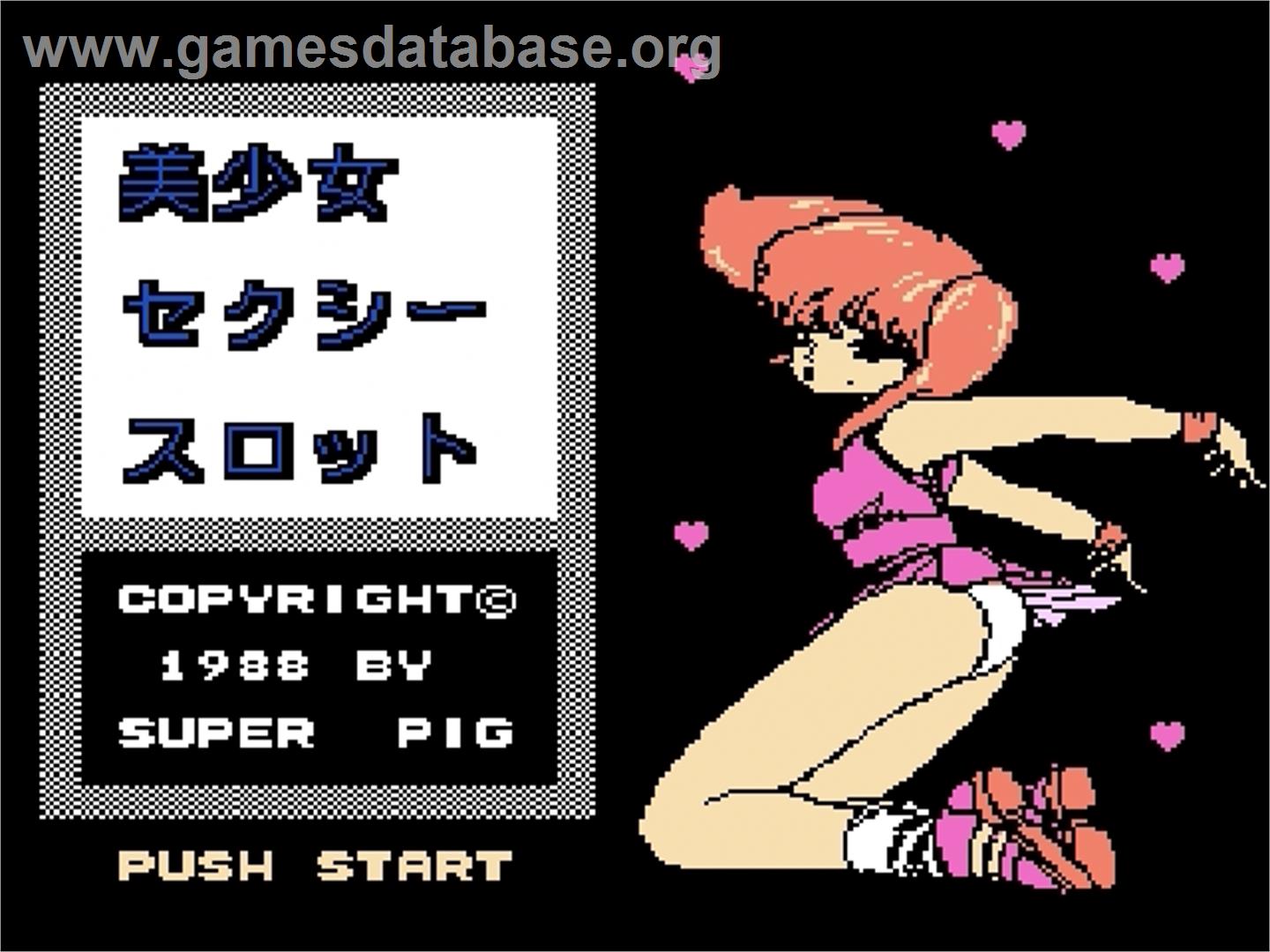 Bishoujo Sexy Slot - Nintendo Famicom Disk System - Artwork - Title Screen