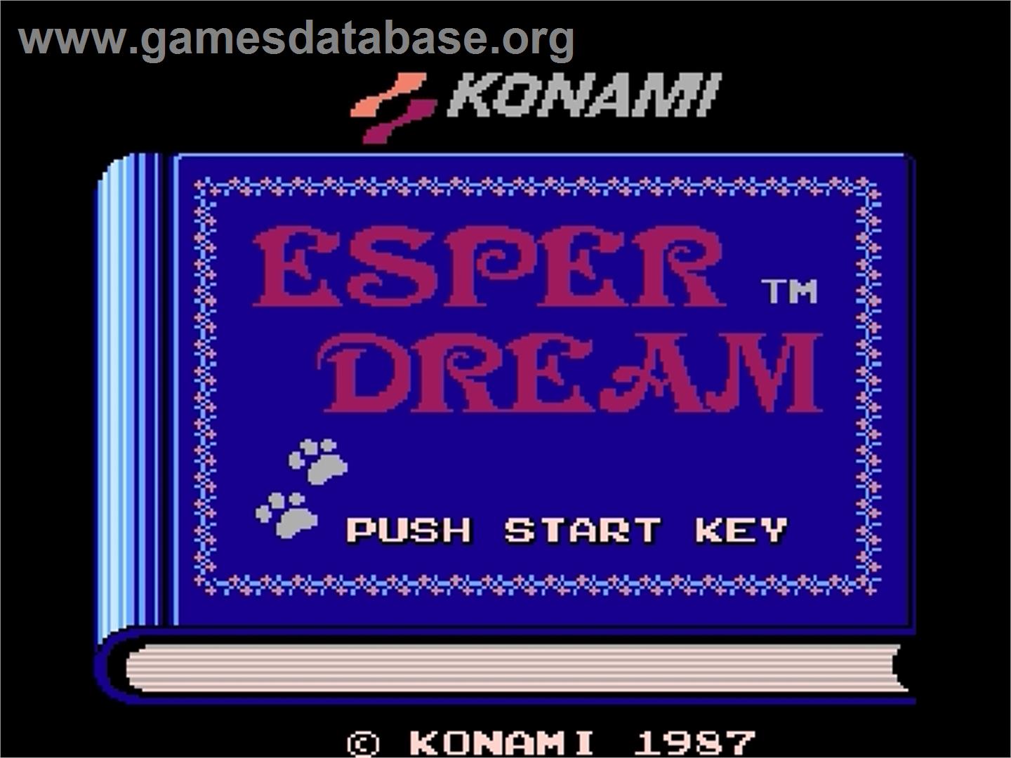 Esper Dream - Nintendo Famicom Disk System - Artwork - Title Screen