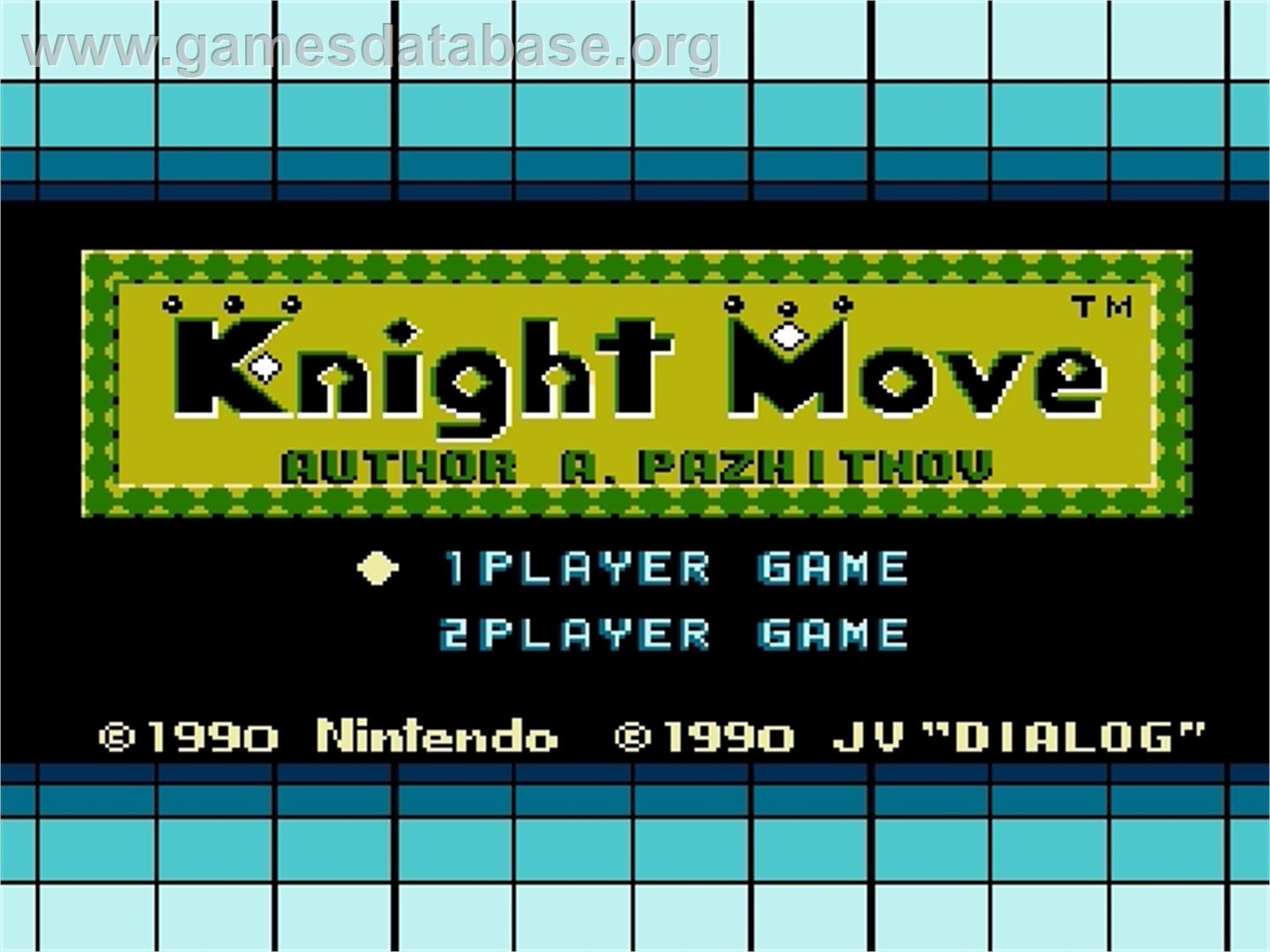 Knight Move - Nintendo Famicom Disk System - Artwork - Title Screen