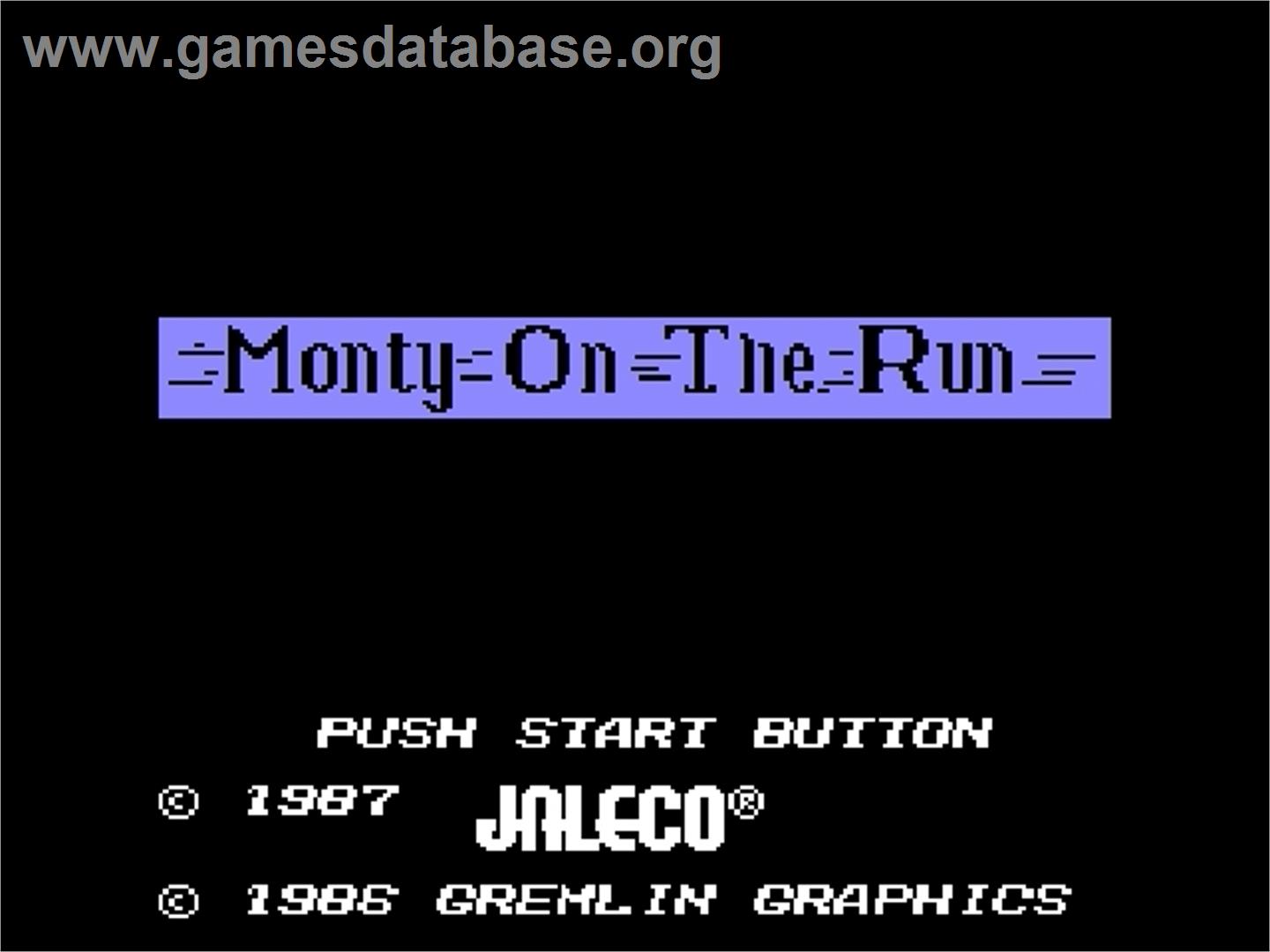 Monty on the Run - Monty no Doki Doki Dai Dassou - Nintendo Famicom Disk System - Artwork - Title Screen