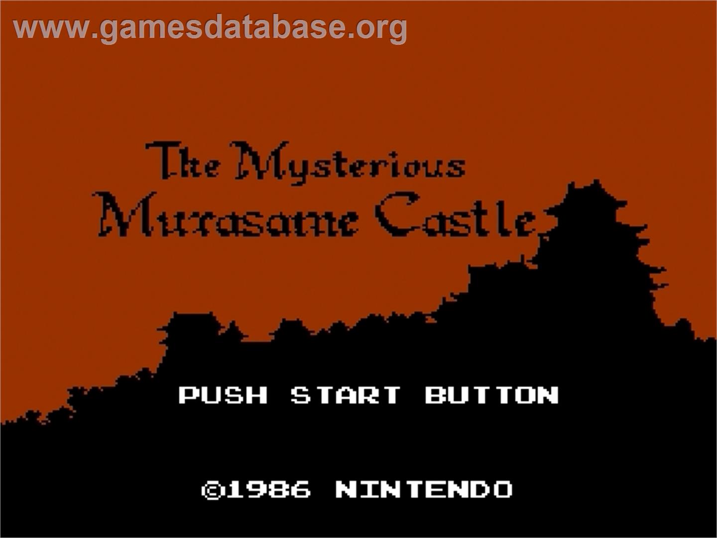Nazo no Murasame Jou - Nintendo Famicom Disk System - Artwork - Title Screen