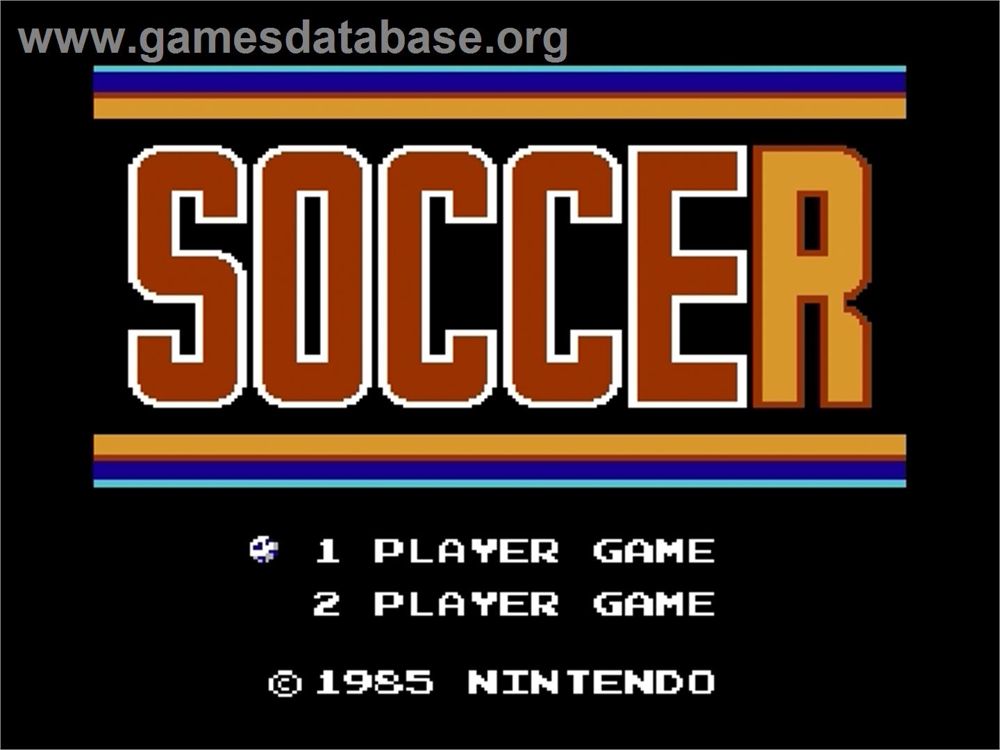 Soccer - Nintendo Famicom Disk System - Artwork - Title Screen