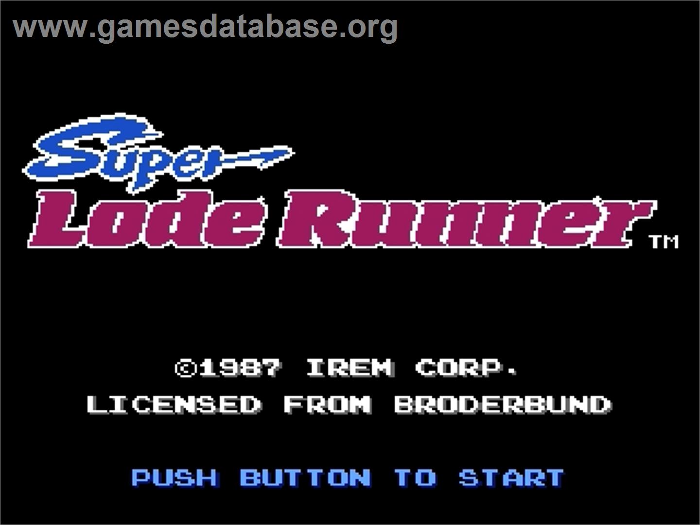 Super Lode Runner - Nintendo Famicom Disk System - Artwork - Title Screen
