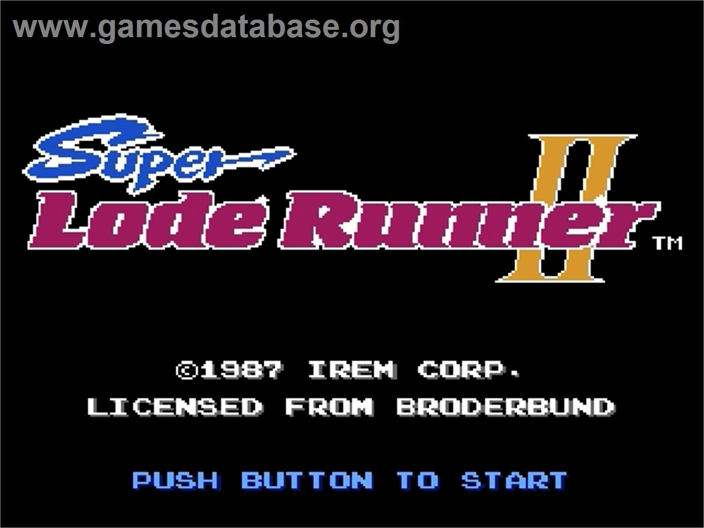 Super Lode Runner II - Nintendo Famicom Disk System - Artwork - Title Screen