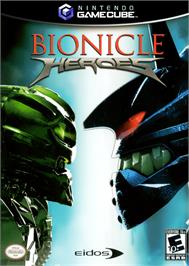 Box cover for Bionicle Heroes on the Nintendo GameCube.