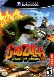Box cover for Godzilla: Destroy All Monsters Melee on the Nintendo GameCube.