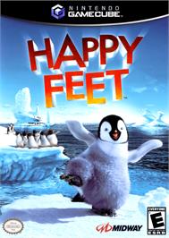 Box cover for Happy Feet on the Nintendo GameCube.