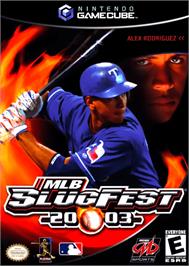 Box cover for MLB SlugFest 20-03 on the Nintendo GameCube.