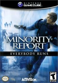 Box cover for Minority Report: Everybody Runs on the Nintendo GameCube.