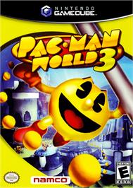 Box cover for Pac-Man World 3 on the Nintendo GameCube.