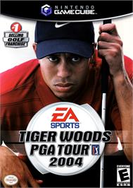 Box cover for Tiger Woods PGA Tour 2004 on the Nintendo GameCube.