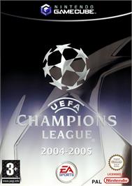 Box cover for UEFA Champions League 2004-2005 on the Nintendo GameCube.