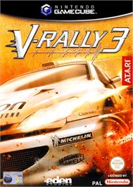 Box cover for V-Rally 3 on the Nintendo GameCube.