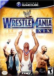 Box cover for WWE Wrestlemania XIX on the Nintendo GameCube.