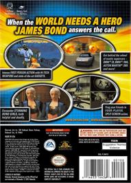 Box back cover for 007: Agent Under Fire on the Nintendo GameCube.