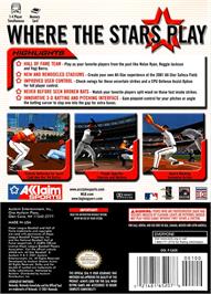 Box back cover for All-Star Baseball 2002 on the Nintendo GameCube.