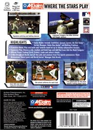 Box back cover for All-Star Baseball 2003 on the Nintendo GameCube.