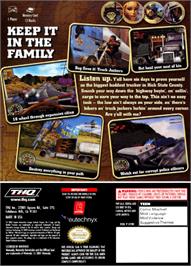 Box back cover for Big Mutha Truckers on the Nintendo GameCube.