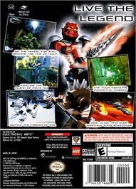 Box back cover for Bionicle on the Nintendo GameCube.
