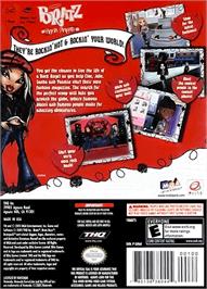 Box back cover for Bratz: Rock Angelz on the Nintendo GameCube.