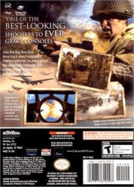 Box back cover for Call of Duty 2: Big Red One on the Nintendo GameCube.