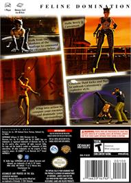 Box back cover for Catwoman on the Nintendo GameCube.
