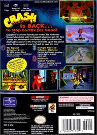 Box back cover for Crash Bandicoot: The Wrath of Cortex on the Nintendo GameCube.