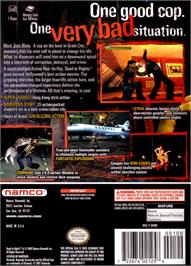 Box back cover for Dead to Rights on the Nintendo GameCube.