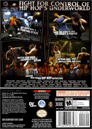Box back cover for Def Jam: Fight for NY on the Nintendo GameCube.