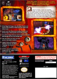 Box back cover for Dragon's Lair 3D: Return to the Lair on the Nintendo GameCube.