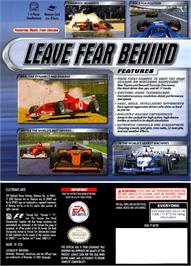 Box back cover for F1 2002 on the Nintendo GameCube.