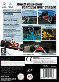 Box back cover for F1 Career Challenge on the Nintendo GameCube.