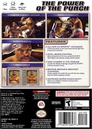 Box back cover for Fight Night Round 2 on the Nintendo GameCube.