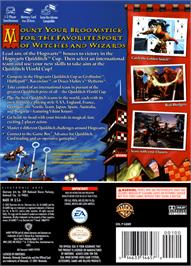 Box back cover for Harry Potter: Quidditch World Cup on the Nintendo GameCube.