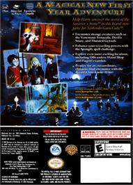 Box back cover for Harry Potter and the Sorcerer's Stone on the Nintendo GameCube.