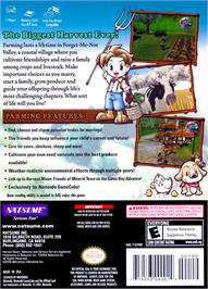 Box back cover for Harvest Moon: A Wonderful Life on the Nintendo GameCube.