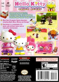 Box back cover for Hello Kitty: Roller Rescue on the Nintendo GameCube.