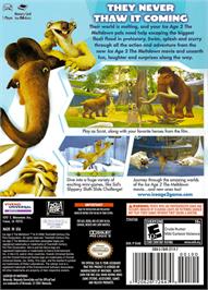 Box back cover for Ice Age 2: The Meltdown on the Nintendo GameCube.