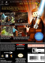 Box back cover for LEGO Star Wars: The Video Game on the Nintendo GameCube.