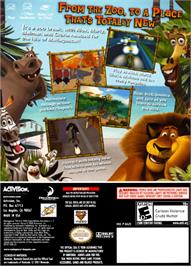 Box back cover for Madagascar on the Nintendo GameCube.