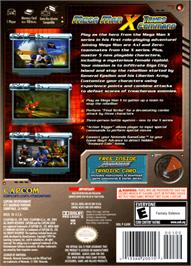 Box back cover for Mega Man X: Command Mission on the Nintendo GameCube.