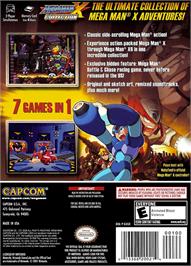 Box back cover for Mega Man X Collection on the Nintendo GameCube.