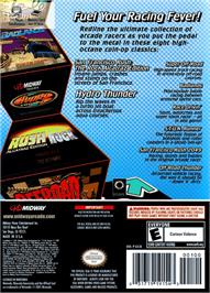 Box back cover for Midway Arcade Treasures 3 on the Nintendo GameCube.