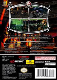 Box back cover for Mortal Kombat: Deadly Alliance on the Nintendo GameCube.