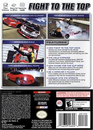 Box back cover for NASCAR 2005: Chase for the Cup on the Nintendo GameCube.