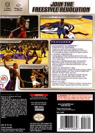 Box back cover for NBA Live 2004 on the Nintendo GameCube.